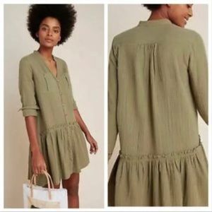 Maeve Anthropologie Olive Tunic Top